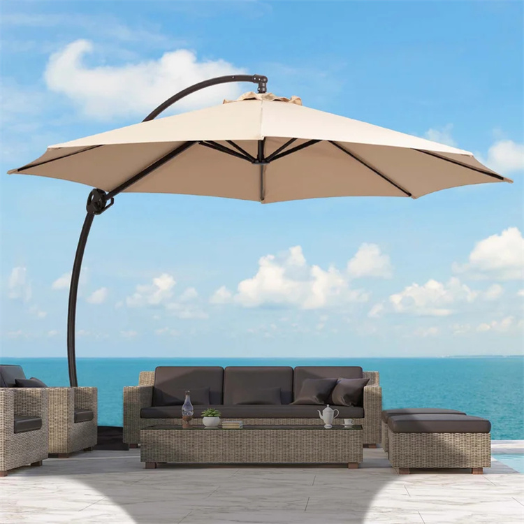 11FT-ko Cantilever Patio Desplazamendu-aterkia zintzilik