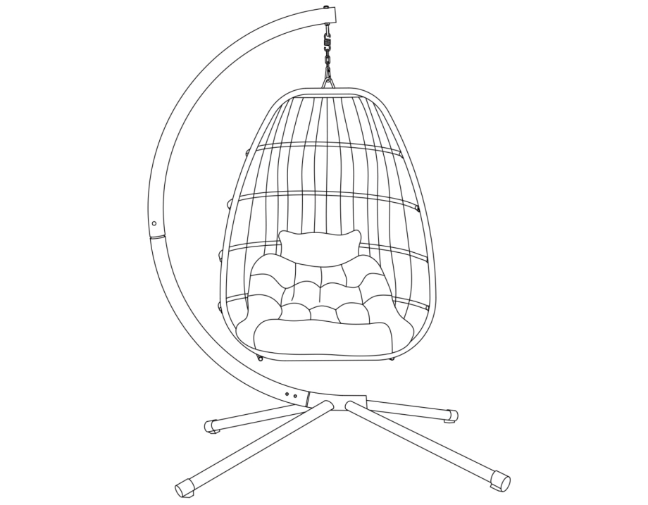 PATIO SWING CHAIR funtzionamendu-gida
