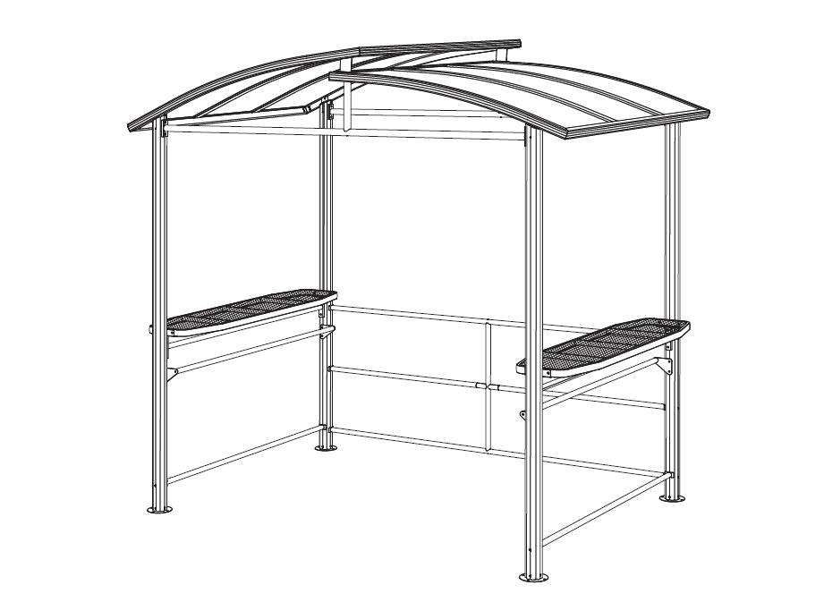 Nola instalatu 8 ft x 5 ft BBQ gazebo Hardtop Argibideak