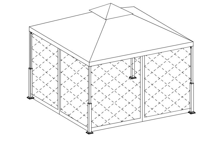 10X10Ft Patio Garden Gazebo Instalazio Gida