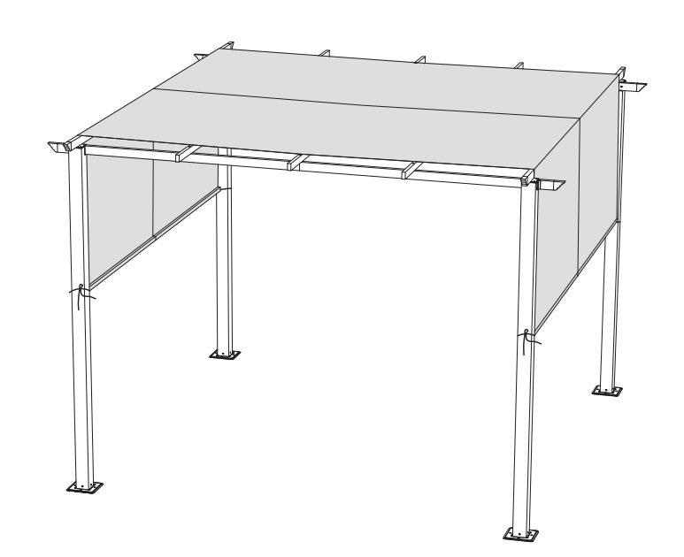 10'x10 'Pergola produktuen goiko gidak