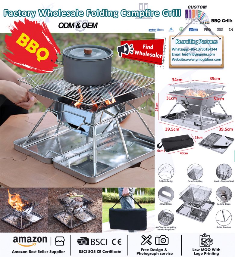 Bi pertsonentzako kanpin parrilla arin bikaina.