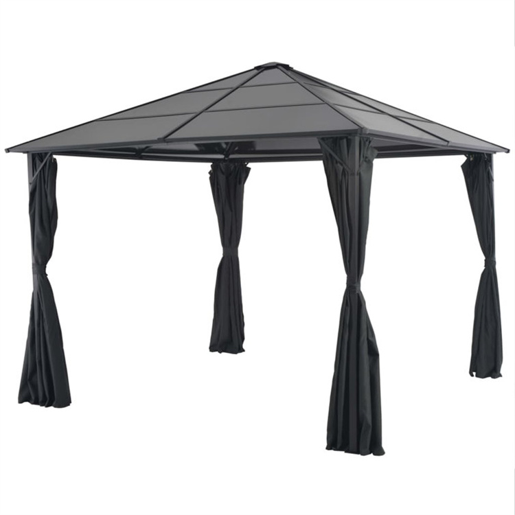 Patio Gazebo Gortina Aluminioarekin