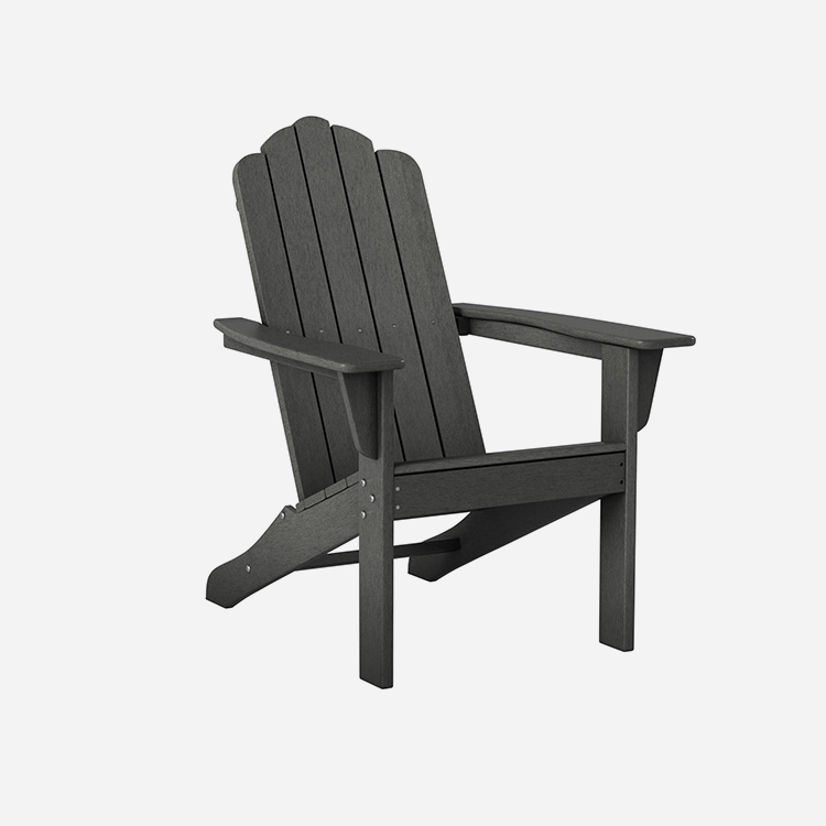 Kanpoko poligono grisa patioko Adirondack aulkia