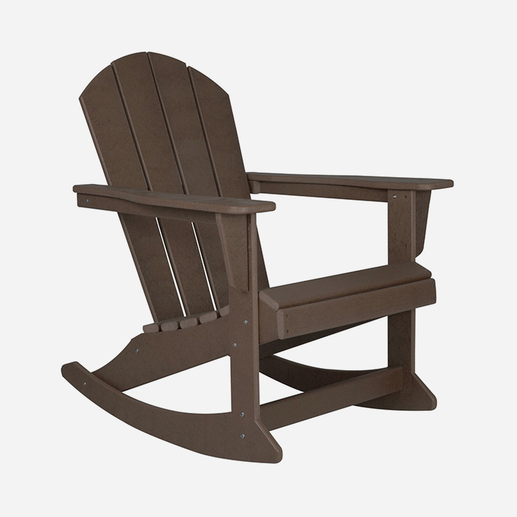 Kanpoko plastikozko Adirondack kulunkaria