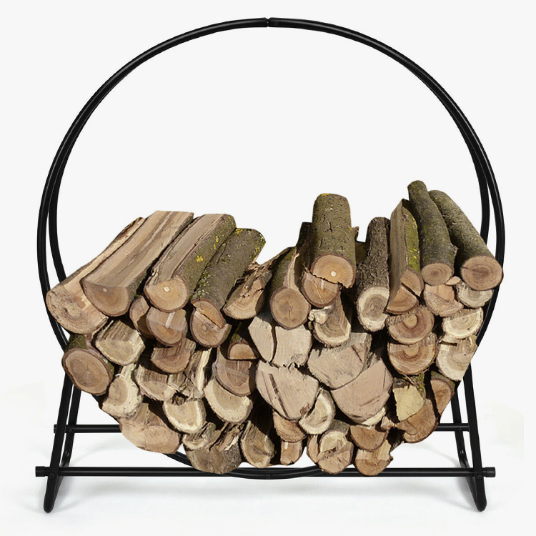 Log Hoop Egurra biltegiratzeko rack euskarria